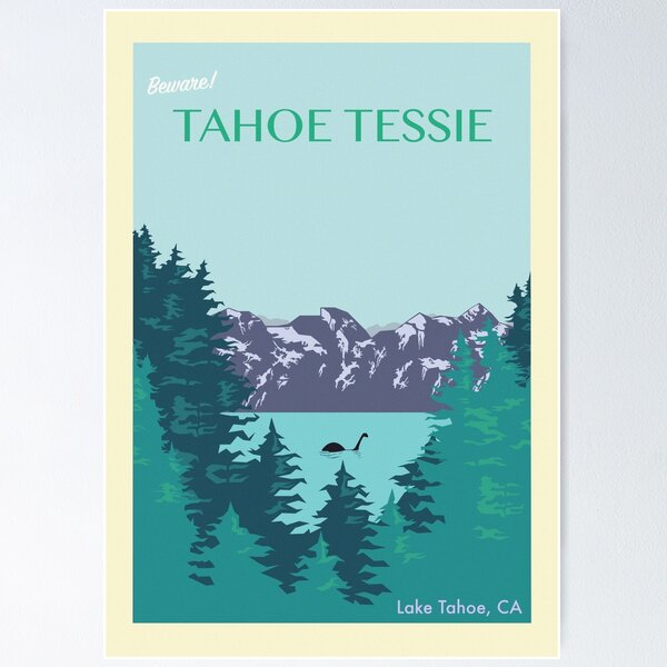 Item preview, Tahoe Tessie Postcard designed and sold by cryptid postcards.