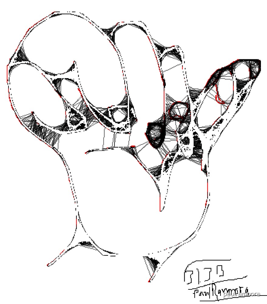 "Hand I (310313) Digital art/mouse drawn/Program MS Paint" by