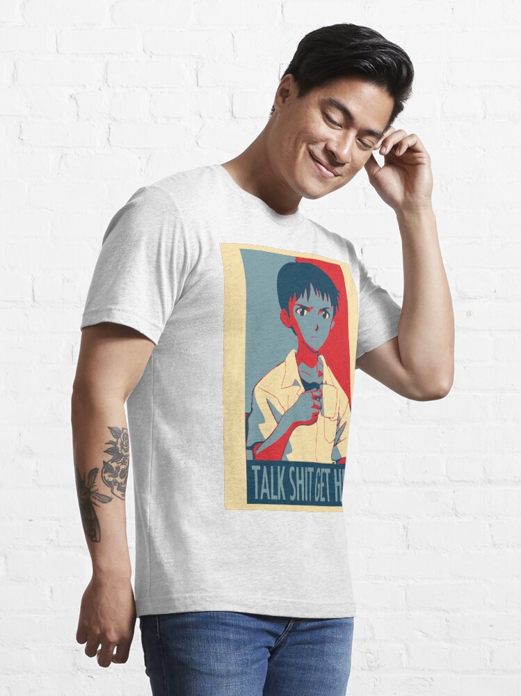 Alternate view of Shinji Ikari - Talk Shit Get Hit Essential T-Shirt