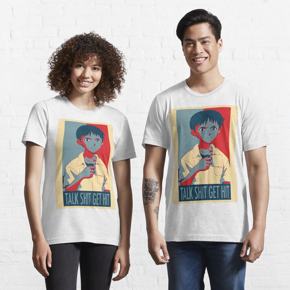Shinji Ikari - Talk Shit Get Hit Essential T-Shirt