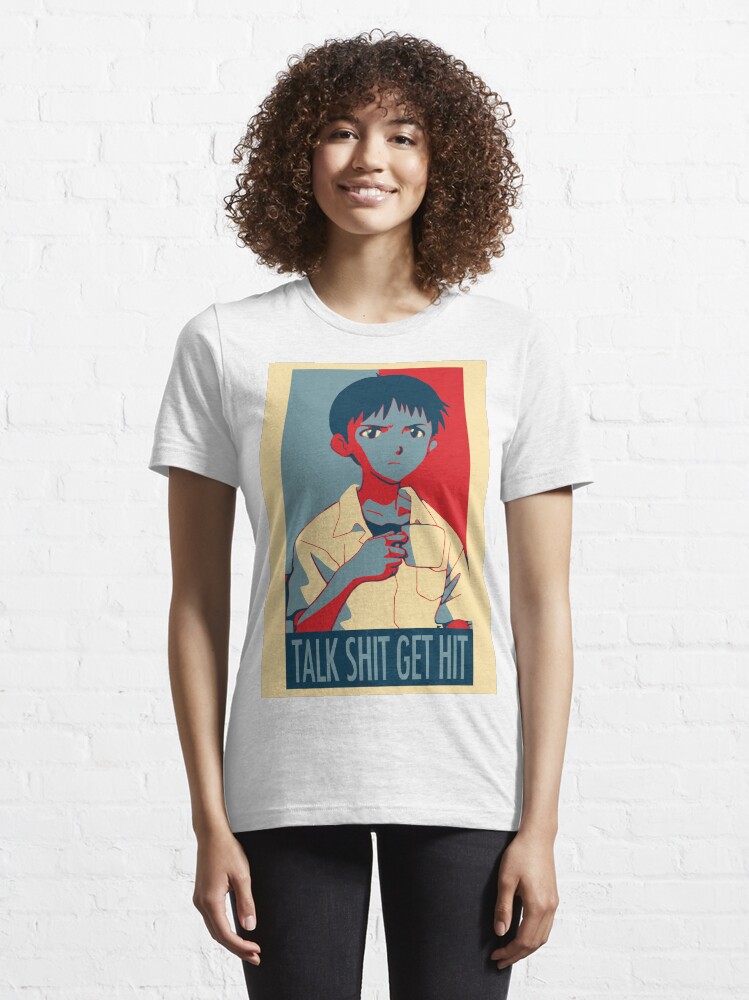 Alternate view of Shinji Ikari - Talk Shit Get Hit Essential T-Shirt