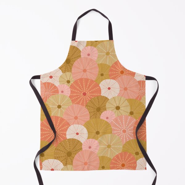 Item preview, Sea Urchins in Gold + Coral designed and sold by latheandquill.