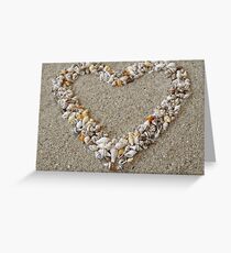 Heart arranged from Seashells Greeting Card