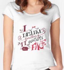I Dislike Smiling Fitted Scoop T-Shirt
