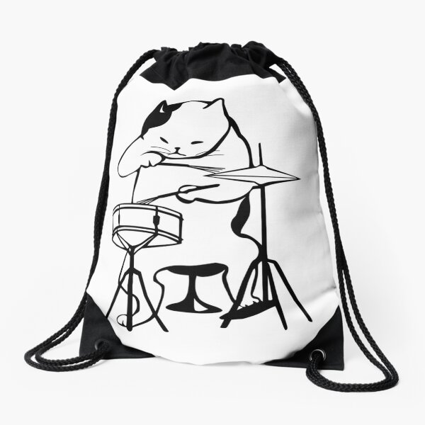 Cat Play Drawstring Bags Redbubble - boombox backpack roblox to play songs