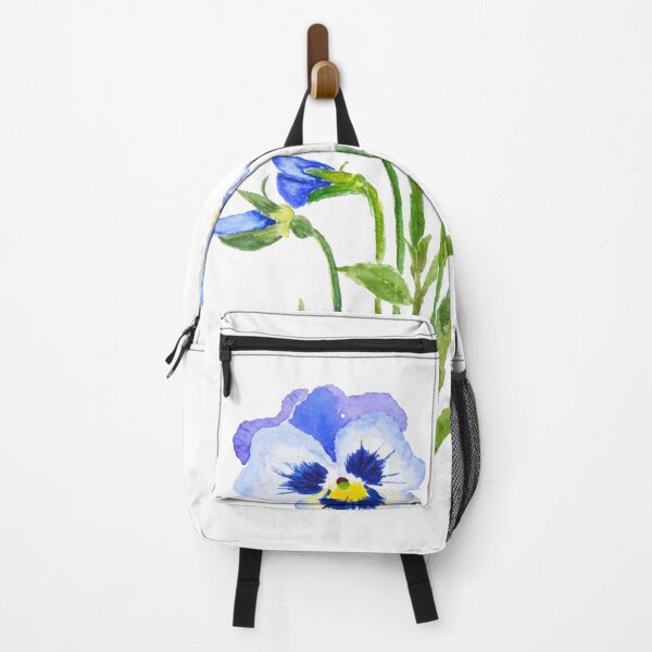 Item preview, hand painted purple pansies watercolor designed and sold by ColorandColor.