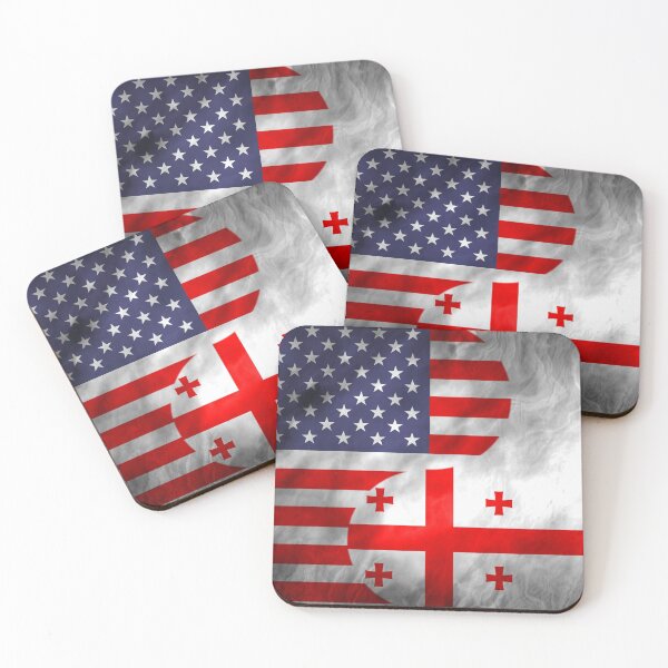 Item preview, USA and Georgia Dual Flag Yin Yang Combination designed and sold by ockshirts.