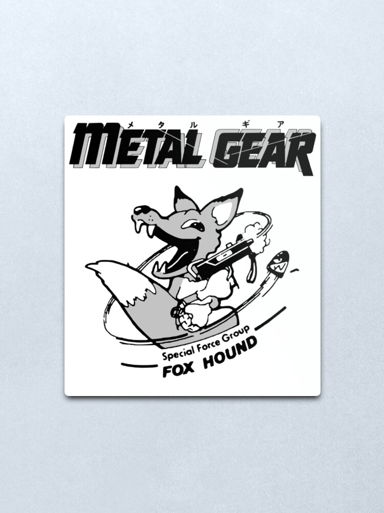 メタルギア Metal Gear 80s Fox Hound Logo Metal Print By Vap0rwear Redbubble