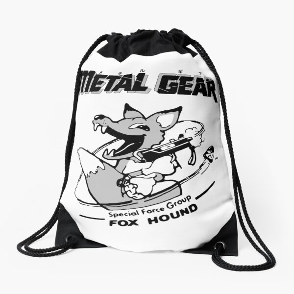 Foxhound Metal Gear Logo Drawstring Bag By Dinisvolk Redbubble