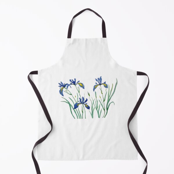 Item preview, hand painted blue iris watercolor painting designed and sold by SelenePaintings .