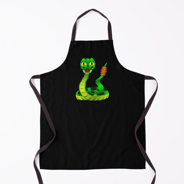 Item preview, vivid green rattlesnake with golden eyes and a red tongue designed and sold by headpossum.