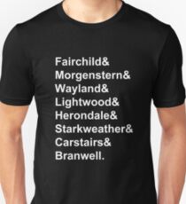 Shadowhunter Surnames Slim Fit T-Shirt