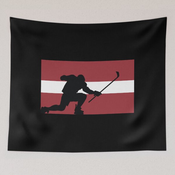 Item preview, Latvia Ice Hockey Silhouette Celebration  designed and sold by CanvasTee.