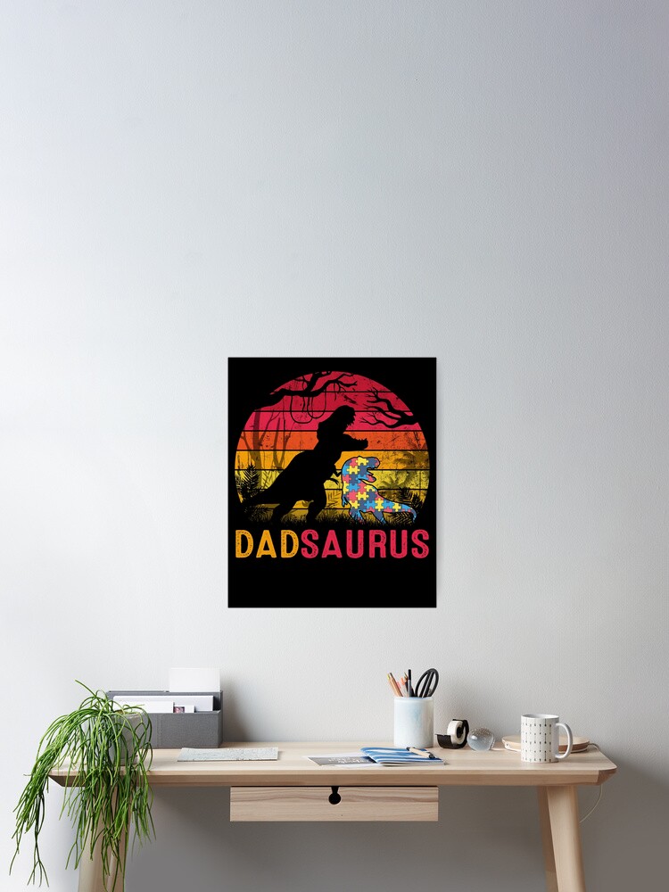 Dinosaur Dad Saurus Dadsaurus Autism Awareness Shirts Gift