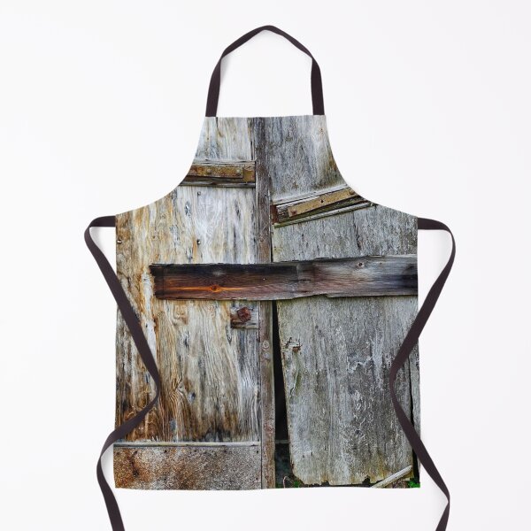 Item preview, rustic western country farmhouse grey wooden barn door designed and sold by LEILA ART SPACE.