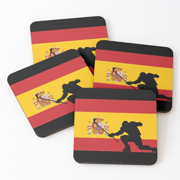 Item preview, Spanish Ice Hockey Silhouette Celebration  designed and sold by CanvasTee.