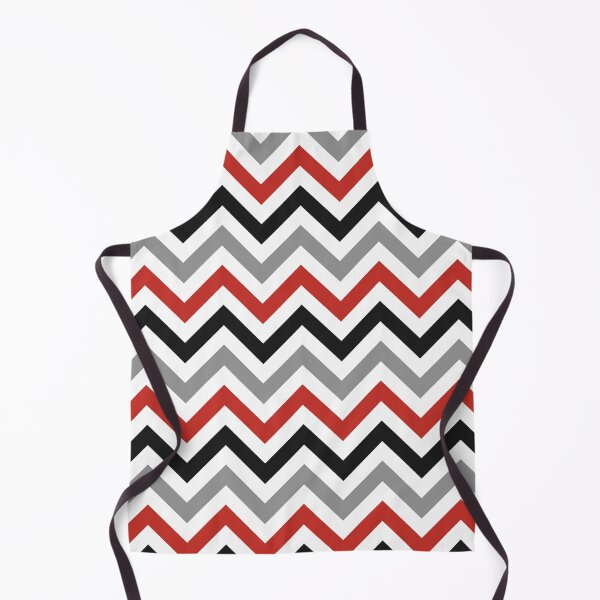 Item preview, Retro Vintage Zig Zag Stripes Modern Red Black White Gray Design designed and sold by Wizzles Emporium.