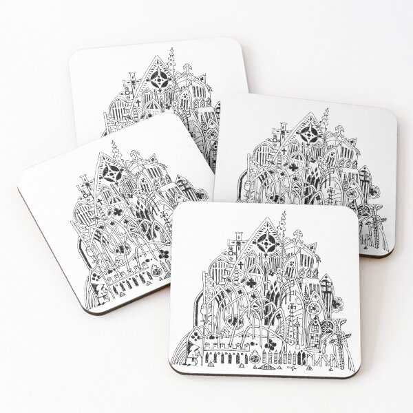 Item preview, Gothic Architecture Abstract - Black and White designed and sold by Landeburge.