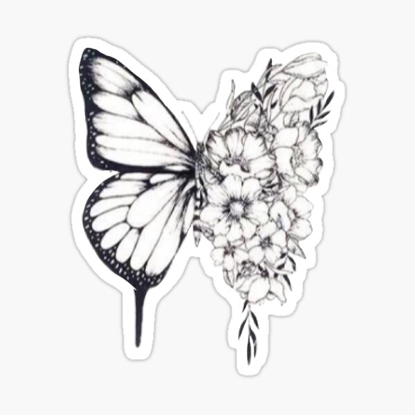 Free Free 222 Drawing Half Butterfly Half Flower Svg SVG PNG EPS DXF File