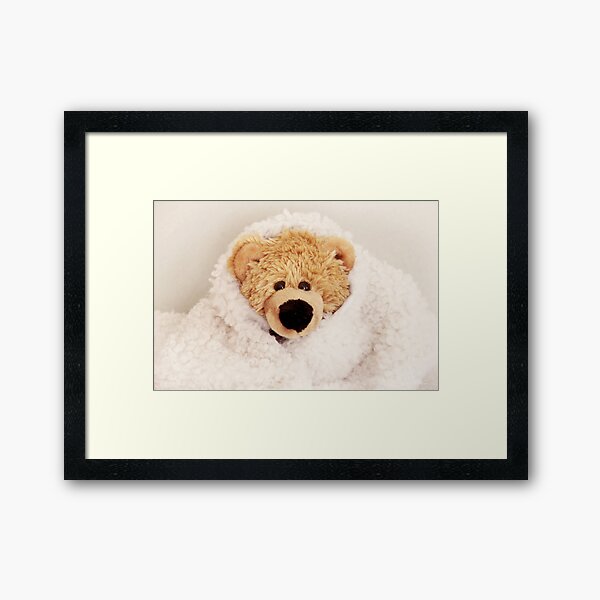 Teddy want to be a lamb Framed Art Print