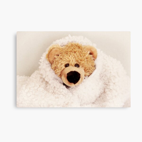 Teddy want to be a lamb Canvas Print