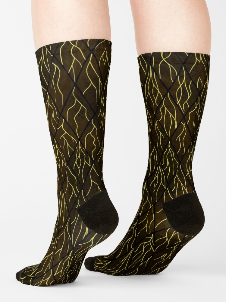 Alternate view of Earthen Scales, Golden Streams Socks