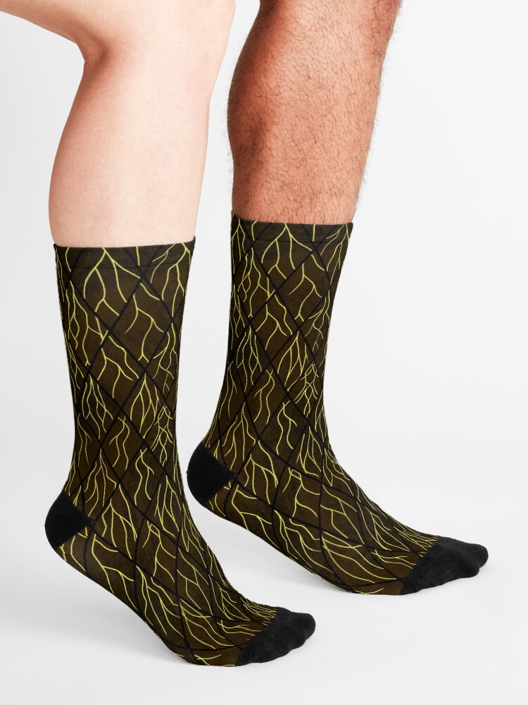 Alternate view of Earthen Scales, Golden Streams Socks