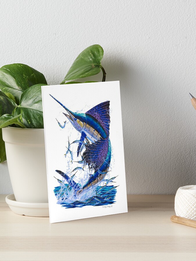 Sailfish and ballyhoo | Art Board Print