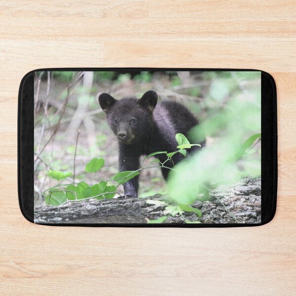 Item preview, Cute Black Bear Cub on a Log designed and sold by Cassie Browning.