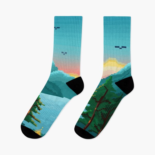 Item preview, Pixelated Rising Sun over the Mountains designed and sold by HopeDetour.