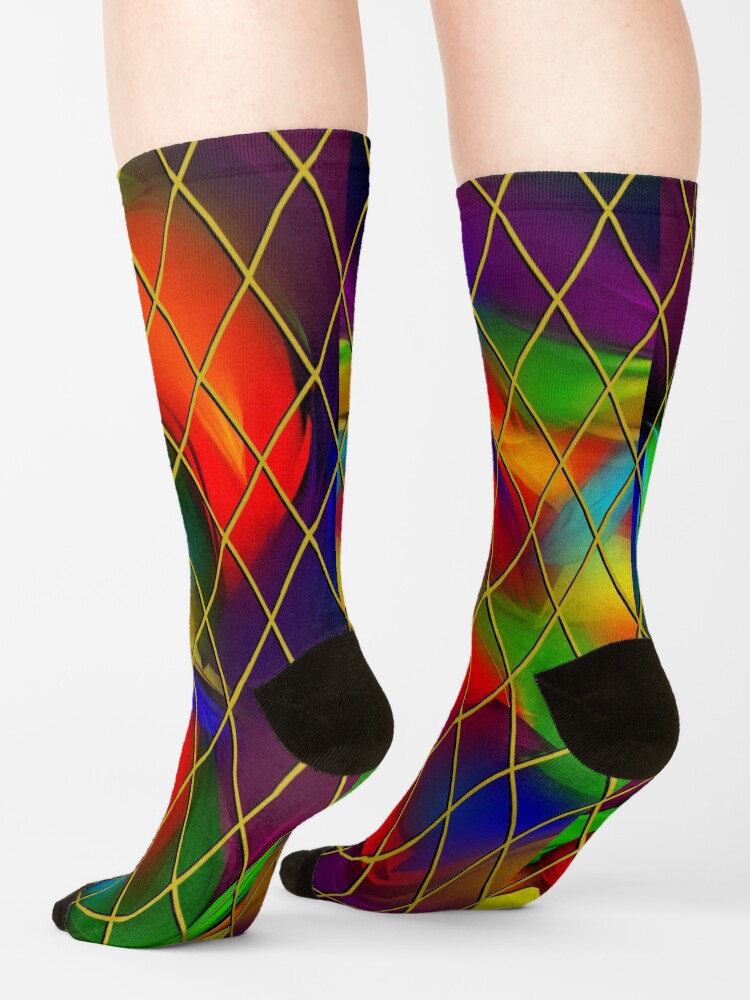 Alternate view of Golden Diamonds, Rainbow Void Socks