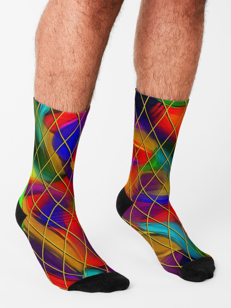 Alternate view of Golden Diamonds, Rainbow Void Socks
