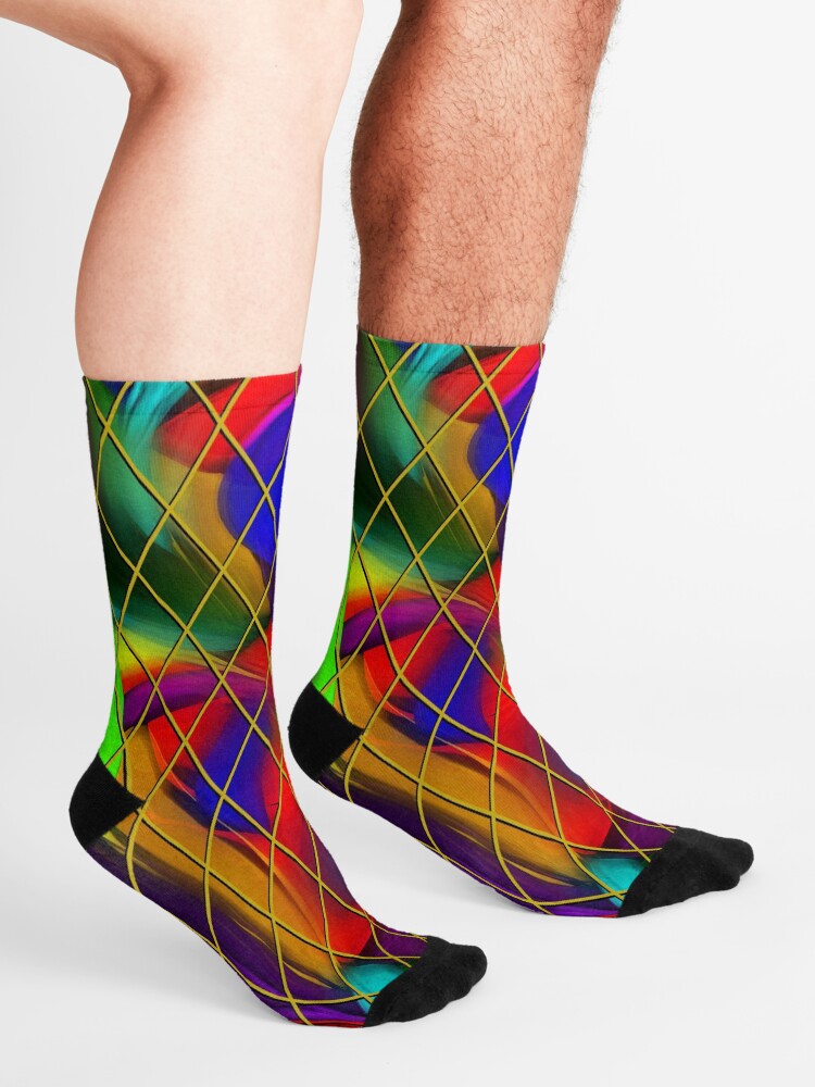 Alternate view of Golden Diamonds, Rainbow Void Socks