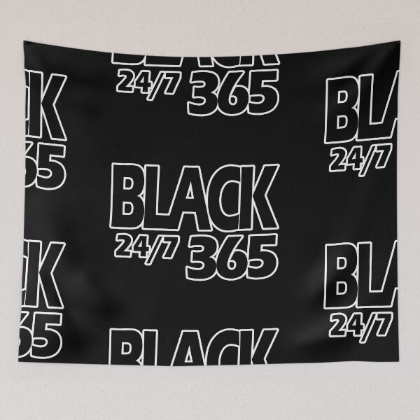 Item preview, Black 24/7 365 Black Lettering White outline designed and sold by CodyNorris.