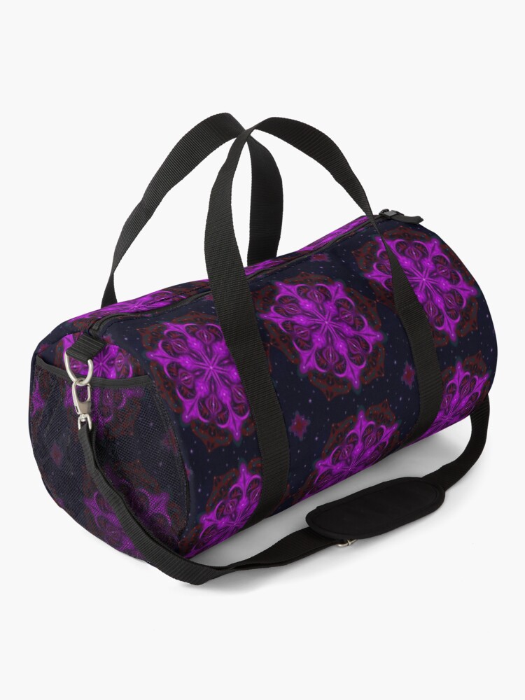 Alternate view of Spaceborne Orchid Snowflake Duffle Bag