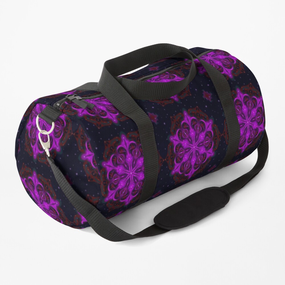 Spaceborne Orchid Snowflake Duffle Bag
