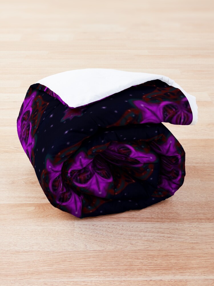Alternate view of Spaceborne Orchid Snowflake Comforter