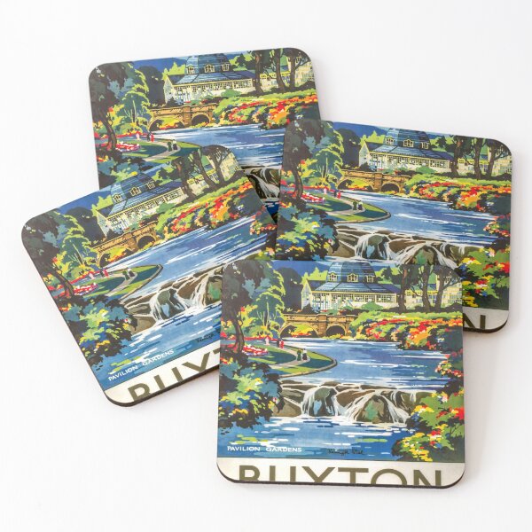 Item preview, Buxton Derbyshire vintage travel poster designed and sold by stickart-marek.