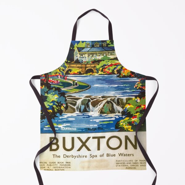 Item preview, Buxton Derbyshire vintage travel poster designed and sold by stickart-marek.