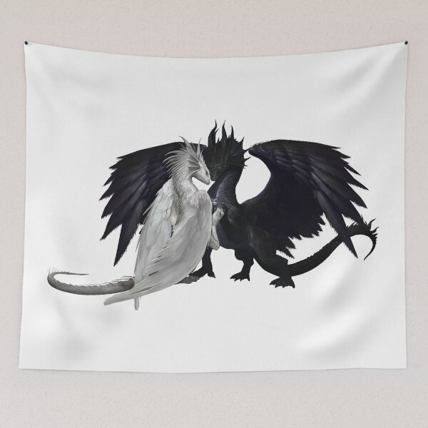 Item preview, Black and White Lover Dragons  designed and sold by DragonsAngels.
