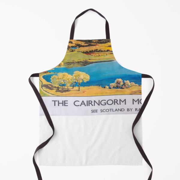 Item preview, Caringorm Mountains vintage travel poster designed and sold by stickart-marek.