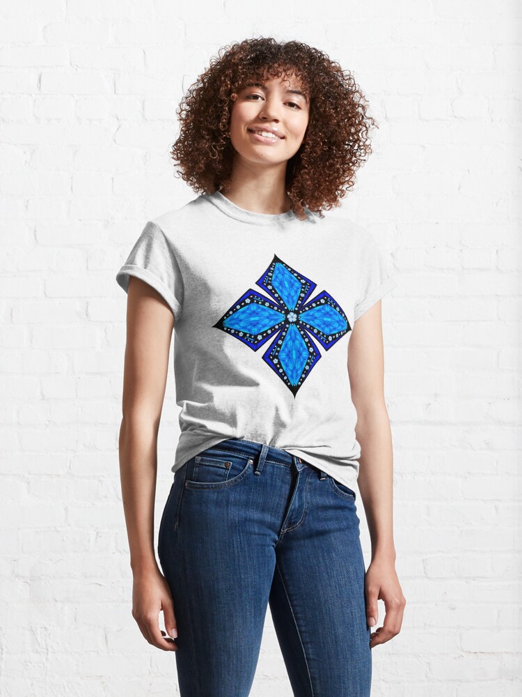 Alternate view of Onyx Beams of Flowers and Gems Classic T-Shirt