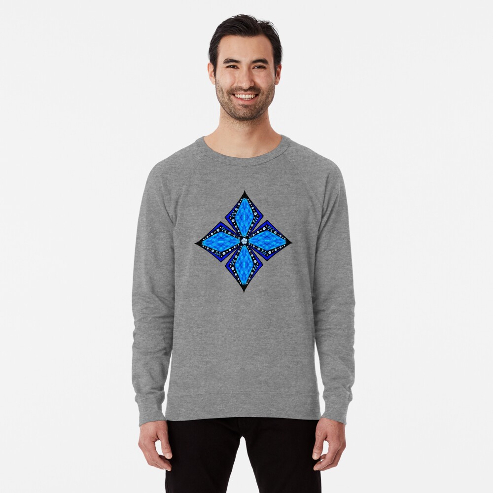 Onyx Beams of Flowers and Gems Lightweight Sweatshirt