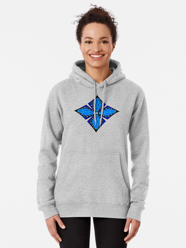 Alternate view of Onyx Beams of Flowers and Gems Pullover Hoodie