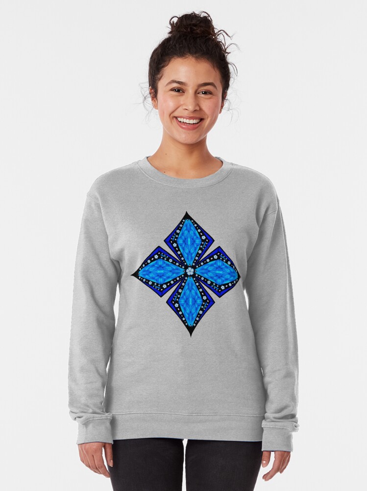 Alternate view of Onyx Beams of Flowers and Gems Pullover Sweatshirt