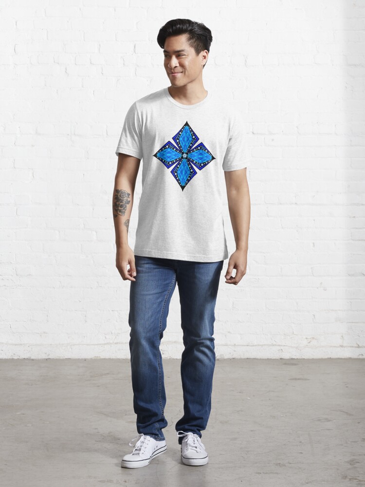 Alternate view of Onyx Beams of Flowers and Gems Essential T-Shirt