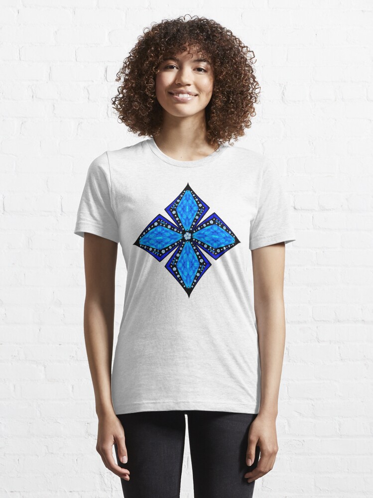 Alternate view of Onyx Beams of Flowers and Gems Essential T-Shirt