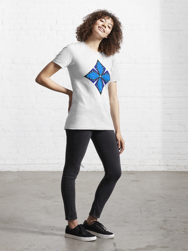 Alternate view of Onyx Beams of Flowers and Gems Essential T-Shirt
