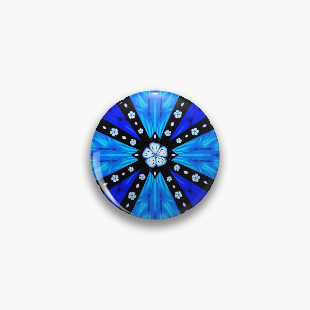Onyx Beams of Flowers and Gems Pin