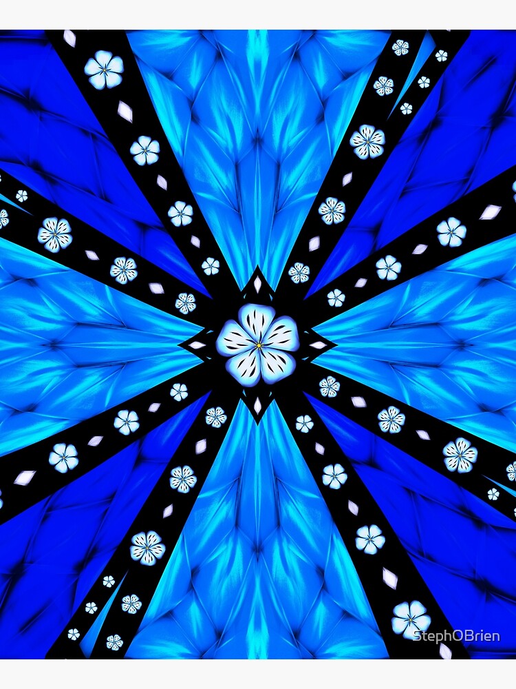 Onyx Beams of Flowers and Gems by StephOBrien